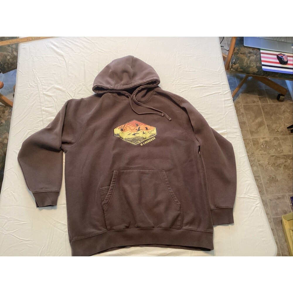 lacrosse waterfowl sweatshirt hoodie men’s XXL brown heavyweight